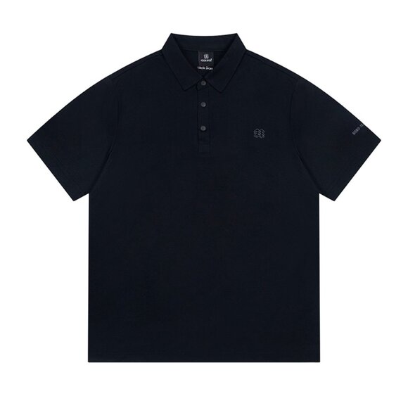 Black Lapel Polo Shirt Kolon Sport - Picture 1 of 4